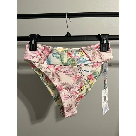 LoveShackFancy X Hurley Hawaiin Hibiscus Cheeky High Waist Bottom Size S&M NWT - Picture 5 of 15